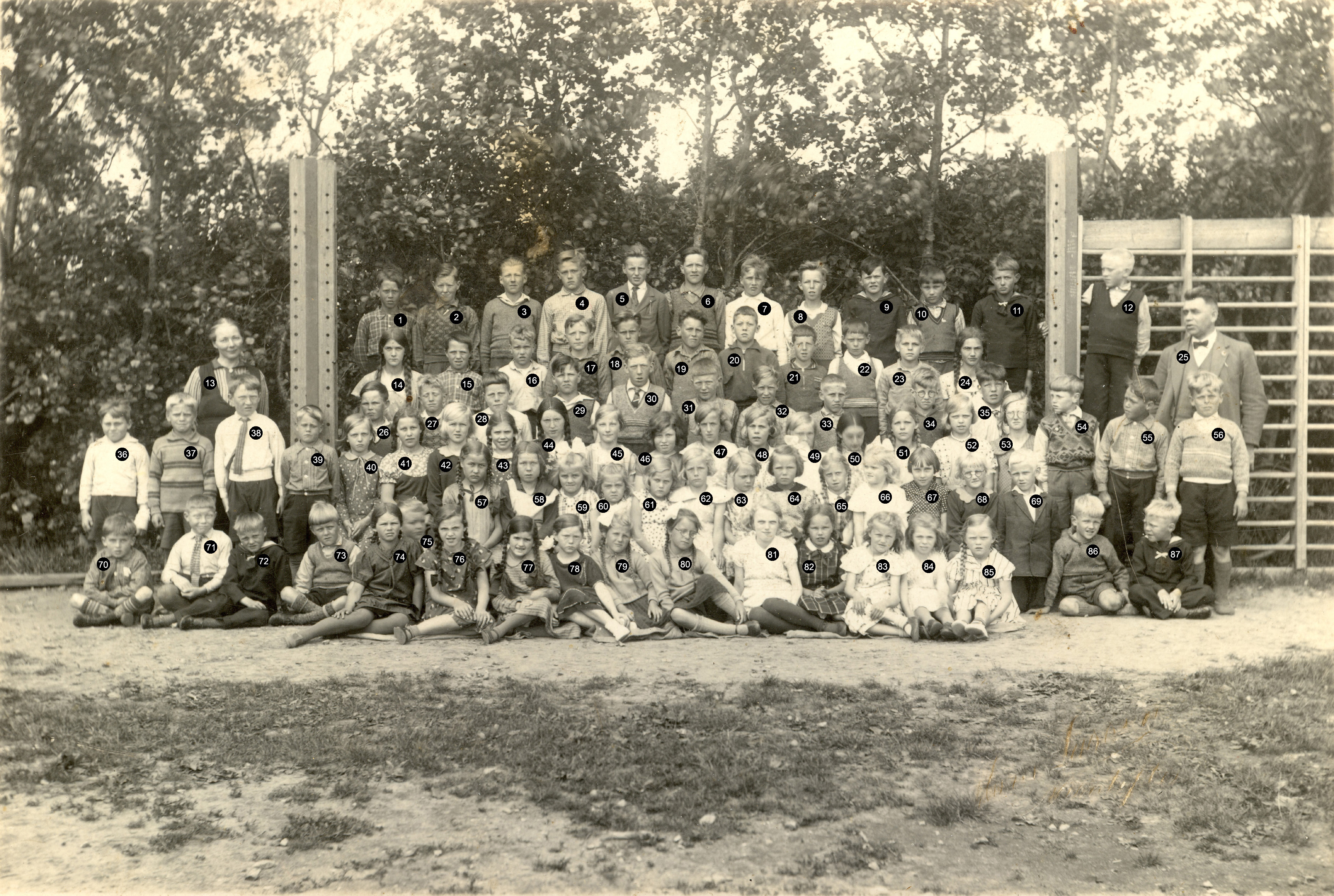 Ulstrup skole ved Stenvad - 1934