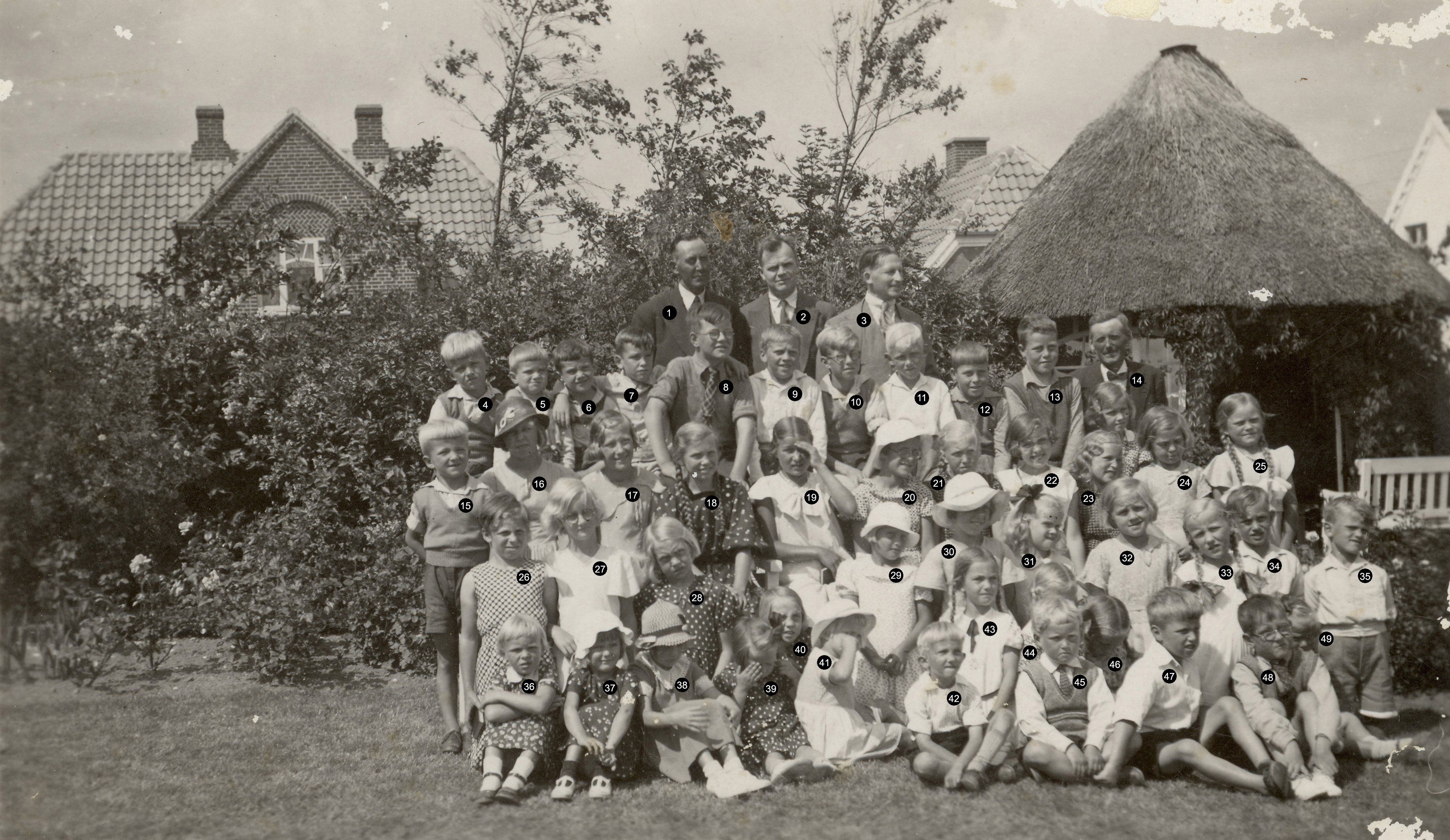 Søndagsskole hos dr. Lorentzen, Stenvad - 1936-37