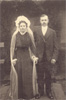 Karoline og Kristian Ejlersens bryllupsbillede på Fjellerup Mark - 1916