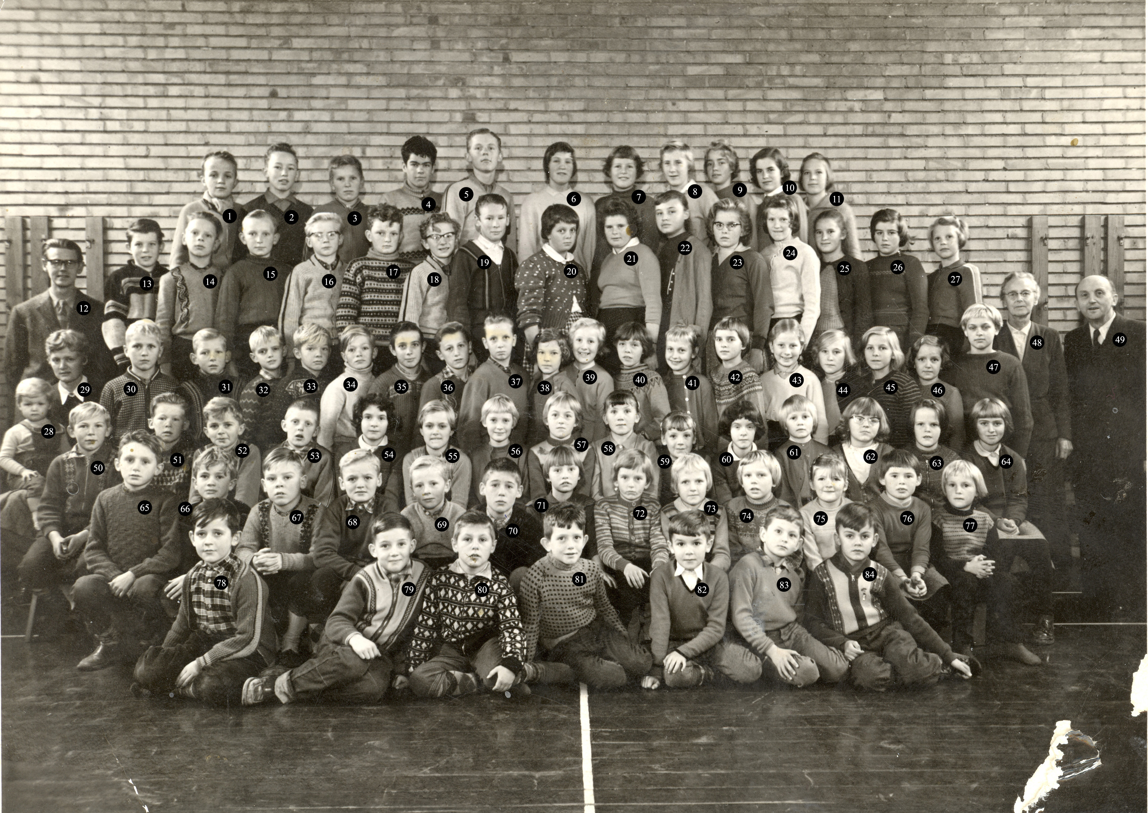 Skolebillede fra Korsholm Skole med Jens Christian Munk Ejlersen - efteråret 1959